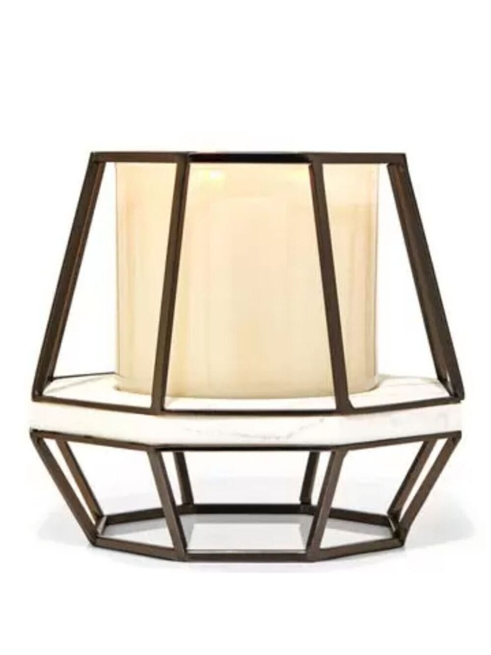 GEOMETRIC PEDESTAL 3-WICK CANDLE HOLDER